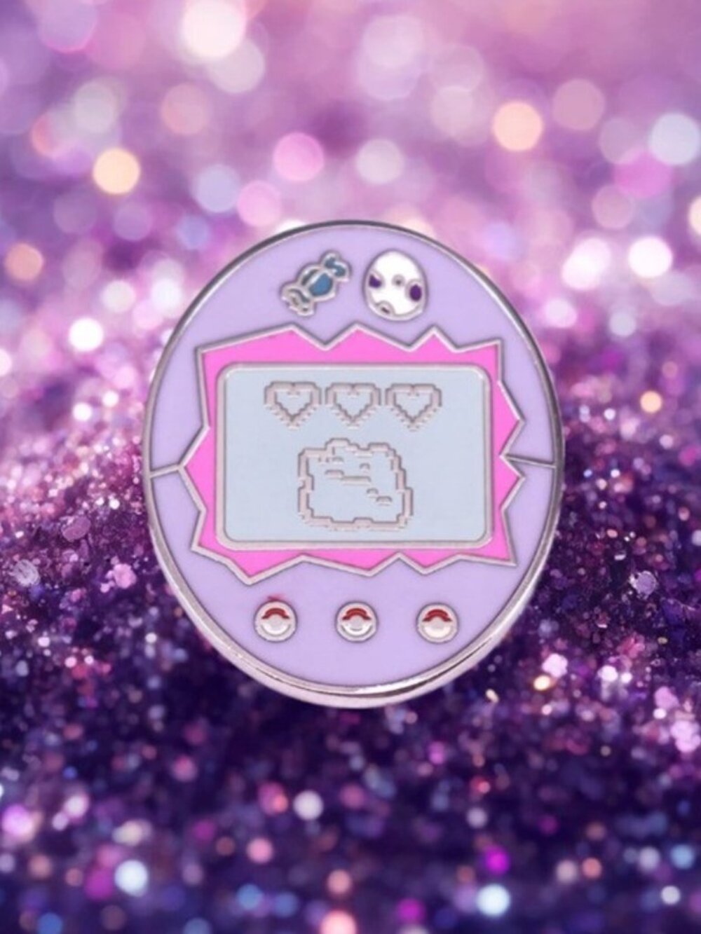 Pokemon Ditto Tamagotchi Game Enamel Pin